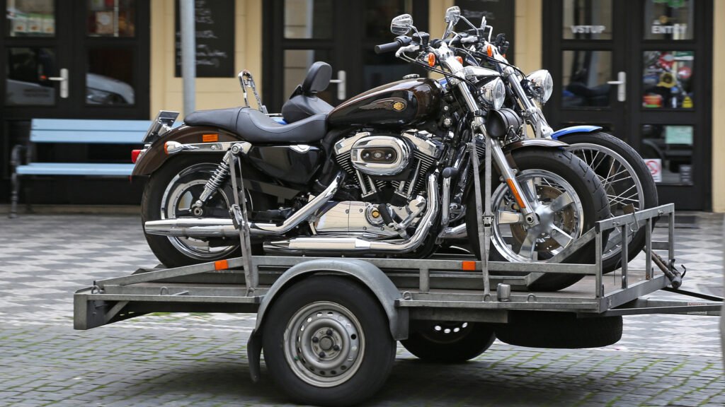 prague, ,may,17,,2016:,two,harley,davidson,motorcycles,mounted